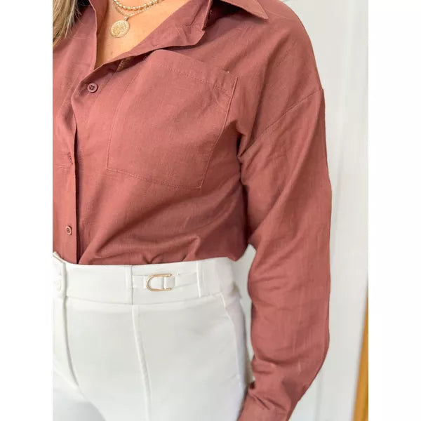 CAMISA MARI - MARROM
