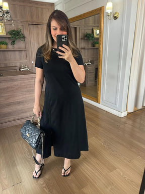 Vestido Fenda – Moderno, Leve e Super Versátil (COMPRE 1 LEVE 2) (+BOLSA DE BRINDE)