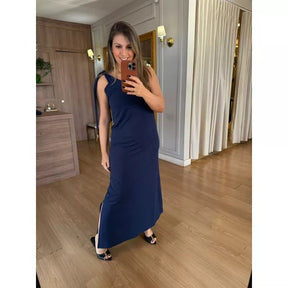 VESTIDO MALHA DE ALGODÃO UM OMBRO SÓ