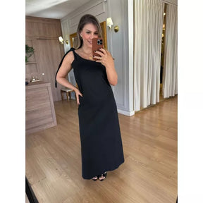 VESTIDO MALHA DE ALGODÃO UM OMBRO SÓ